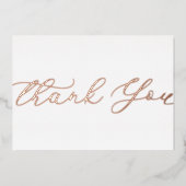 Gepersonaliseerd Minimaal modern Manuscript Wit Da Folie Feestdagenkaart (Voorkant)