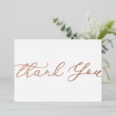 Gepersonaliseerd Minimaal modern Manuscript Wit Da Folie Feestdagenkaart (Staand Voorkant)