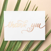 Gepersonaliseerd Minimaal modern Manuscript Wit Da Folie Feestdagenkaart