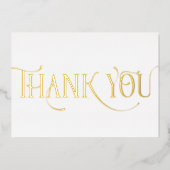 Gepersonaliseerd Minimaal modern Manuscript Wit Da Folie Feestdagenkaart (Voorkant)