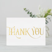 Gepersonaliseerd Minimaal modern Manuscript Wit Da Folie Feestdagenkaart (Staand Voorkant)