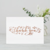 Gepersonaliseerd Minimaal modern Manuscript Wit Da Folie Feestdagenkaart (Staand Voorkant)