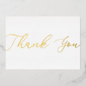 Gepersonaliseerd Minimaal modern Manuscript Wit Da Folie Feestdagenkaart (Voorkant)