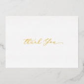 Gepersonaliseerd minimale moderne script witte bed folie feestdagenkaart (Voorkant)