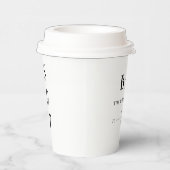 Gepersonaliseerd minimalistisch bruiloft bruids Ve Papieren Bekers (Rechts)