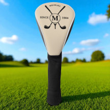Gepersonaliseerd minimalistisch Golf Monogram Beig