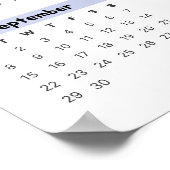 Gepersonaliseerd minimalistisch jaarkalender Poste Poster (Hoek)