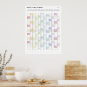 Gepersonaliseerd minimalistisch jaarplanner Poster (Keuken)