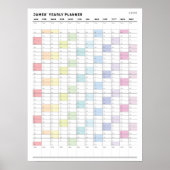 Gepersonaliseerd minimalistisch jaarplanner Poster (Voorkant)