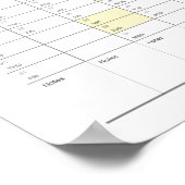 Gepersonaliseerd minimalistisch jaarplanner Poster (Hoek)