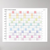 Gepersonaliseerd minimalistisch jaarplanner Poster (Voorkant)