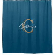 Gepersonaliseerd minimalistisch marineblauw monogr