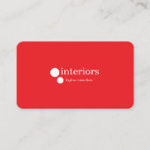 Gepersonaliseerd minimalistisch modern interieur visitekaartje (Voorkant)