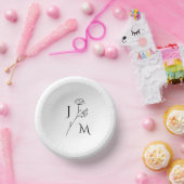 Gepersonaliseerd minimalistisch Monogram Papier Bo Papieren Kommen (Feest)