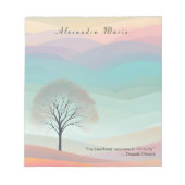 Gepersonaliseerd minimalistisch pastellandschap No Notitieblok (Voorkant)