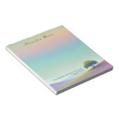 Gepersonaliseerd minimalistisch pastellandschap No Notitieblok (Schuin)