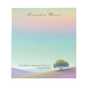 Gepersonaliseerd minimalistisch pastellandschap No Notitieblok (Voorkant)