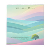 Gepersonaliseerd minimalistisch pastellandschap No Notitieblok (Voorkant)