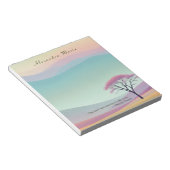 Gepersonaliseerd minimalistisch pastellandschap No Notitieblok (Schuin)