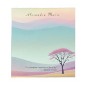 Gepersonaliseerd minimalistisch pastellandschap No Notitieblok (Voorkant)