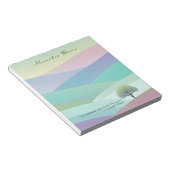 Gepersonaliseerd minimalistisch pastellandschap No Notitieblok (Schuin)