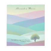 Gepersonaliseerd minimalistisch pastellandschap No Notitieblok (Voorkant)