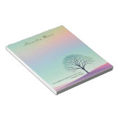 Gepersonaliseerd minimalistisch pastellandschap No Notitieblok (Schuin)