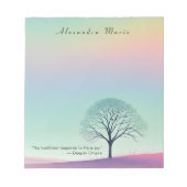 Gepersonaliseerd minimalistisch pastellandschap No Notitieblok (Voorkant)