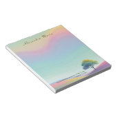 Gepersonaliseerd minimalistisch pastellandschap No Notitieblok (Schuin)