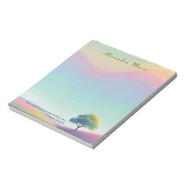 Gepersonaliseerd minimalistisch pastellandschap No Notitieblok