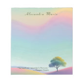 Gepersonaliseerd minimalistisch pastellandschap No Notitieblok (Voorkant)