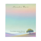 Gepersonaliseerd minimalistisch pastellandschap No Notitieblok (Voorkant)