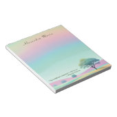 Gepersonaliseerd minimalistisch pastellandschap No Notitieblok (Schuin)