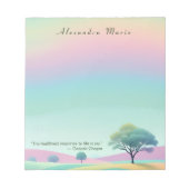 Gepersonaliseerd minimalistisch pastellandschap No Notitieblok (Voorkant)