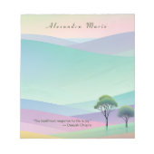 Gepersonaliseerd minimalistisch pastellandschap No Notitieblok (Voorkant)