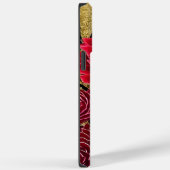 Gepersonaliseerd minimalistisch rood- en goudvormi Case-Mate iPhone case (Achterkant / Rechts)