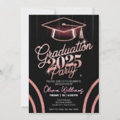 Gepersonaliseerd minimalistisch roze diner Afstude Kaart (Voorkant)