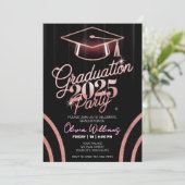 Gepersonaliseerd minimalistisch roze diner Afstude Kaart (Staand voorkant)