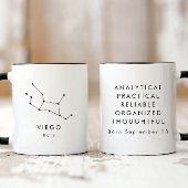 Gepersonaliseerd minimalistisch sterrenbeeld Maagd Mok