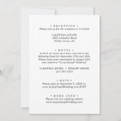 Gepersonaliseerd minimalistisch wit alles in één b kaart (Achterkant)