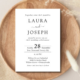 Gepersonaliseerd minimalistisch wit alles in één b kaart