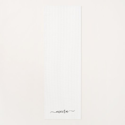 Gepersonaliseerd minimalistisch wit yogamat (Voorkant)