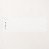 Gepersonaliseerd minimalistisch wit yogamat (Voorkant (horizontaal))