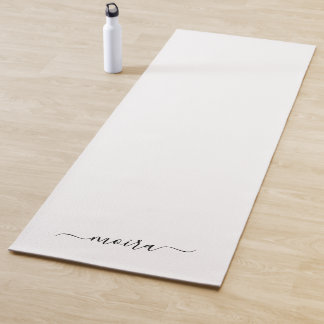 Gepersonaliseerd minimalistisch wit yogamat