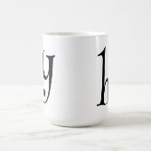 Gepersonaliseerd minimalistisch zwart-wit koffiemok (Center)