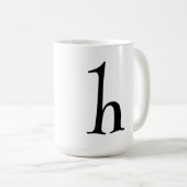 Gepersonaliseerd minimalistisch zwart-wit koffiemok (Voorkant rechts)