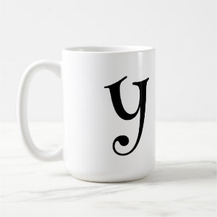 Gepersonaliseerd minimalistisch zwart-wit koffiemok