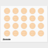 Gepersonaliseerd minimalistische moderne bruidsbru ronde sticker (Vel)