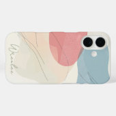 Gepersonaliseerd minimalistische pastel Abstracte Case-Mate iPhone Case (Achterkant (horizontaal))
