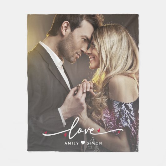 Gepersonaliseerd minimumaantal van 1 foto-inktpatr fleece deken (Voorkant)
